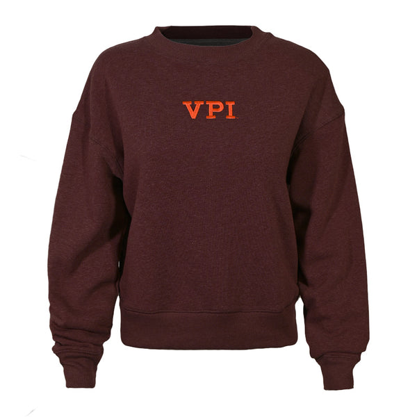 Virginia Tech Women's Triumph VPI Crew Sweatshirt: Maroon by