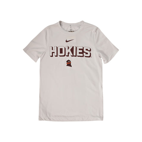 Virginia Tech Youth Dri-FIT Hokies Legend T-Shirt: Photon Dust by Nike