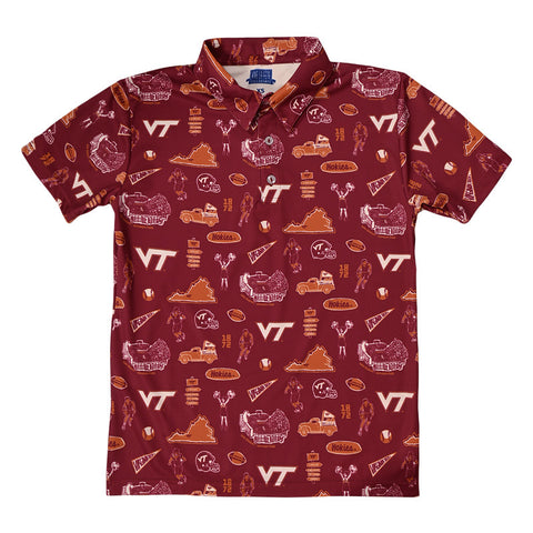 Virginia Tech Youth Theo Polo Shirt by Vive La Fete