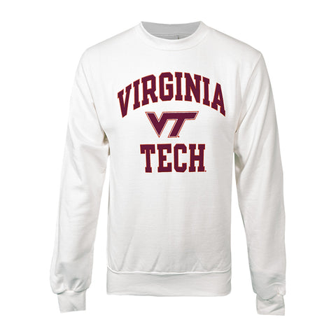 Virginia Tech Basic Crew Sweatshirt: White by Champion