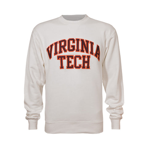 Virginia Tech Embroidered Twill Crew Sweatshirt: White by Gear