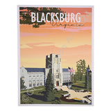Burruss From Above at Sunset Print College Town Art by Gregg Johnson