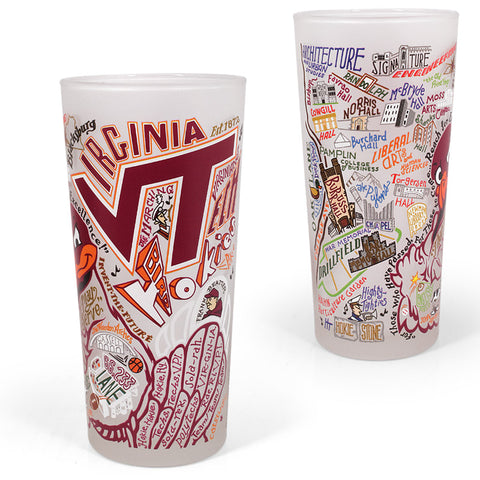 Virginia Tech Landmarks Art Frosted Glass