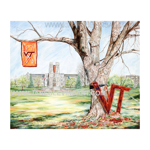 Virginia Tech "Hokie Nation" Print by Jane Blevins