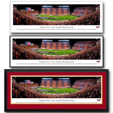 Virginia Tech Lane Stadium Hokie Effect Panoramic Print