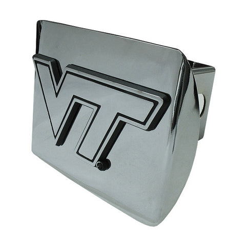 Virginia Tech Hitch Cover: Chrome on Chrome