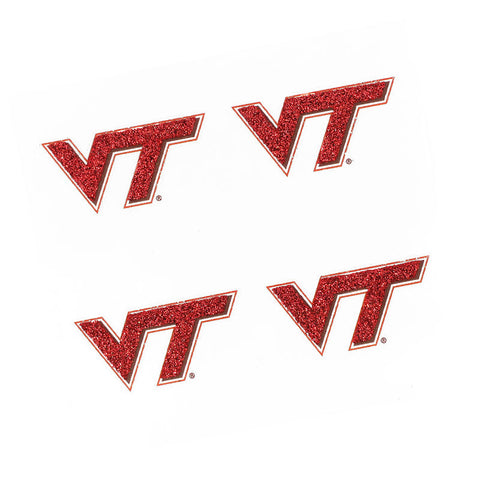 Virginia Tech Glitter Face Tattoos
