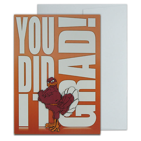 Virginia Tech Hokie Bird Graduation Card