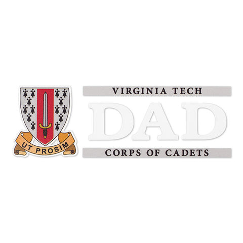 Virginia Tech Corps of Cadets Dad Decal