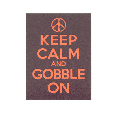 Maroon and Orange "Keep Calm and Gobble On" Decal