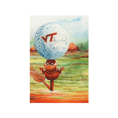 Virginia Tech "Fore Hokies" Print by Jane Blevins