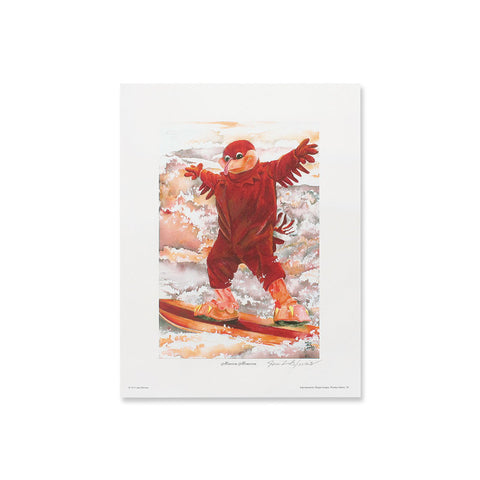 Virginia Tech "Maroon Monsoon" Print by Jane Blevins