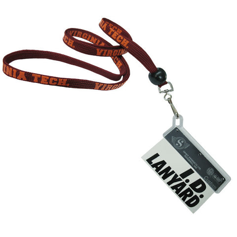 Virginia Tech Lanyard with ID Holder: Maroon