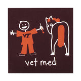 Virginia Tech College Stick Figure Refrigerator Magnet