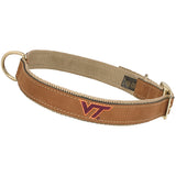 Virginia Tech Leather Dog Collar
