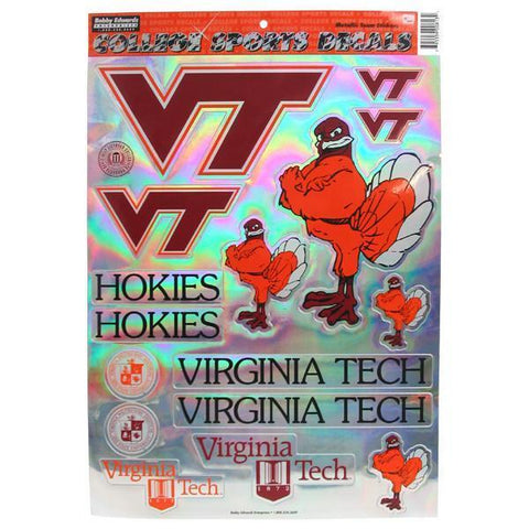 Virginia Tech Metallic Decal Sheet