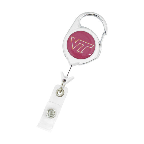 Virginia Tech Retractable Badge Holder: White