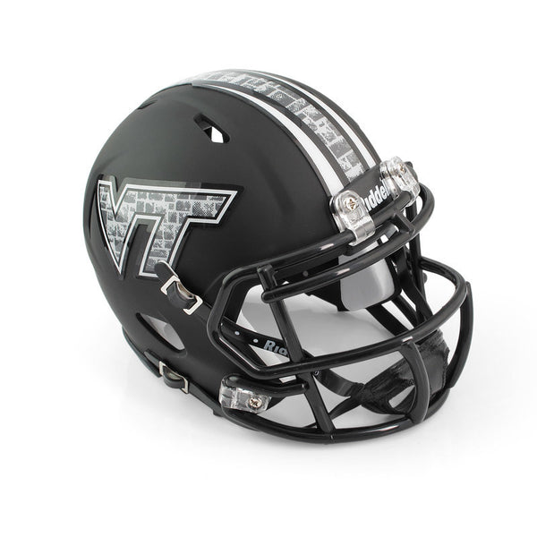 Virginia Tech Hokie Stone Mini Replica Helmet: Black by Riddell Virginia Tech Hokie Stone Mini Replica Helmet: Black by Riddell