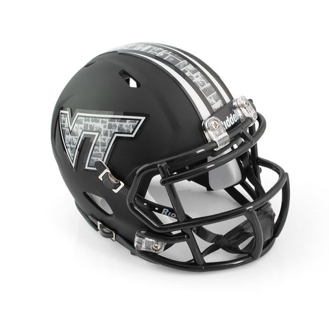 Virginia Tech Hokie Stone Mini Replica Helmet: Black by Riddell