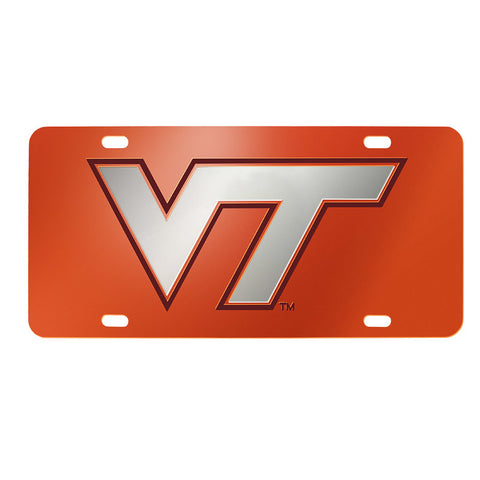 Virginia Tech Laser License Plate: Orange