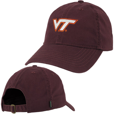 Virginia Tech Logo Hat: Maroon by Legacy