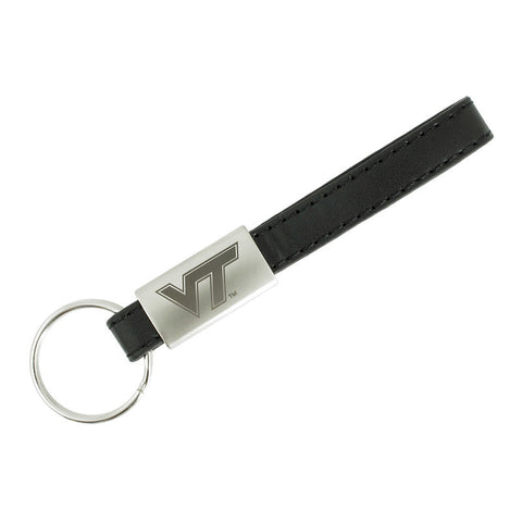 Virginia Tech Leather Strap Keychain