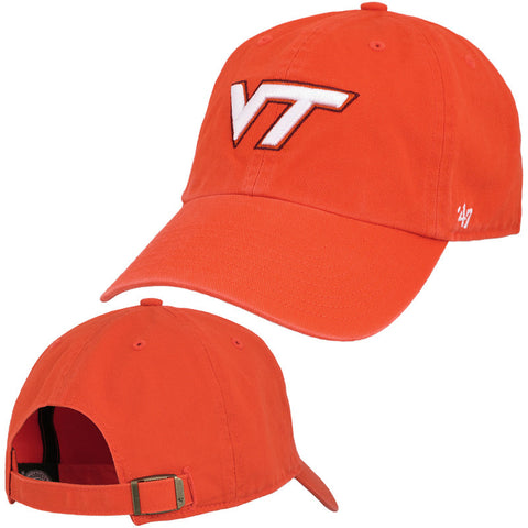 Virginia Tech Clean Up Hat: Orange by 47 Brand
