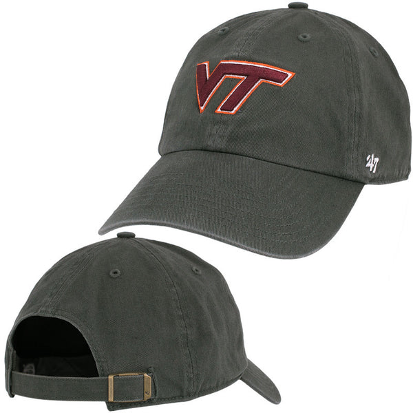 Women's '47 Charcoal Virginia Tech Hokies Plumeria Clean Up Adjustable Hat