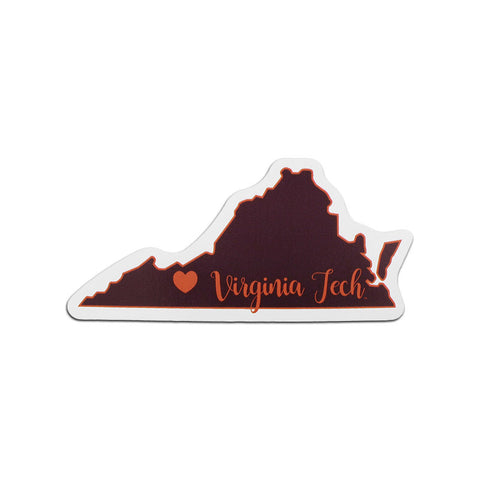 Virginia Tech State of Virginia Refrigerator Magnet