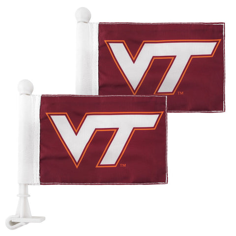 Virginia Tech Car Hood Flag: Pack of 2