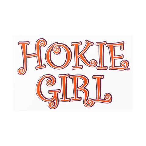 Virginia Tech Hokie Girl Decal