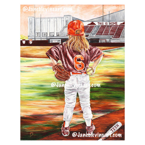 Virginia Tech "Diamond Girl" Print by Jane Blevins