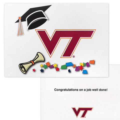 Virginia Tech Graduation Cap Card