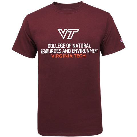 Virginia Tech College of Natural Resources and Environment T-Shirt by Champion