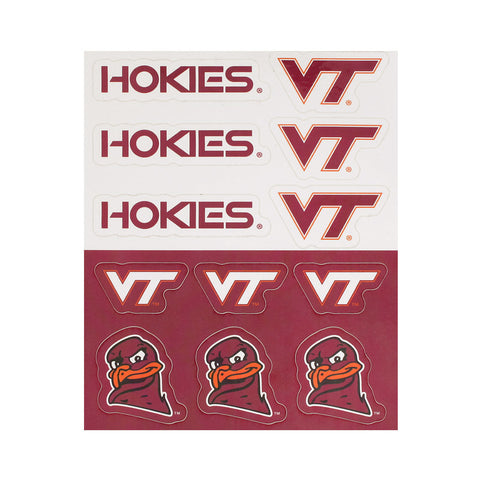 Virginia Tech Mini Decals: Pack of 12