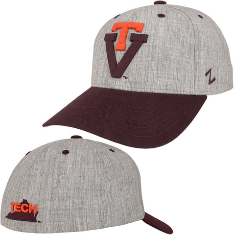Virginia Tech Vault Oxford Fitted Hat by Zephyr