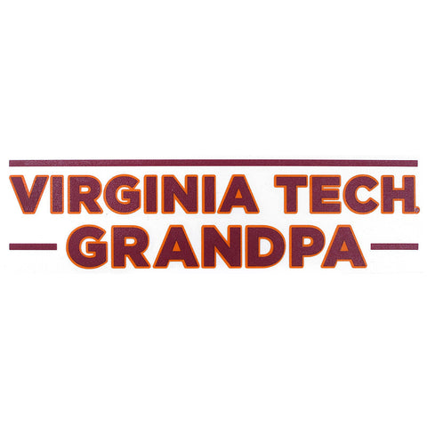 Virginia Tech Grandpa Decal