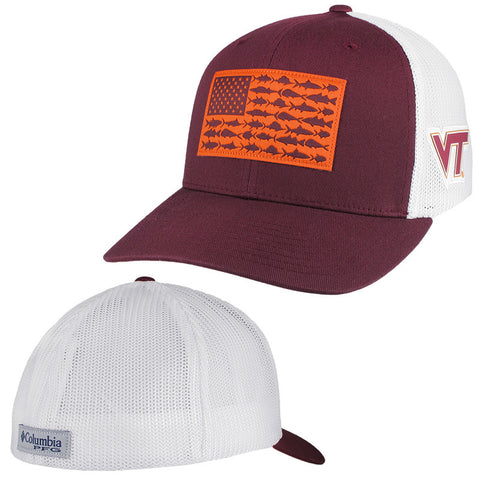 Virginia Tech PFG Fish Flag Mesh Hat by Columbia