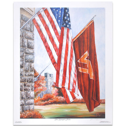 Virginia Tech "Star Spangled Hokie" Print by Jane Blevins