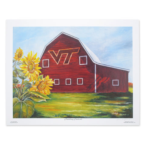 Virginia Tech "Blacksburg Backroads" Print by Jane Blevins