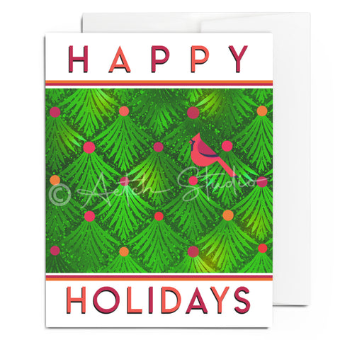 Cardinal Happy Holidays Card