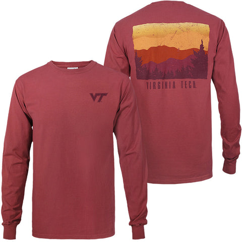 Virginia Tech Mountains Comfort Wash Long-Sleeved T-Shirt by Gear