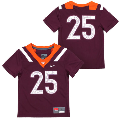Virginia Tech #25 Kids' Replica Football Jersey by Nike