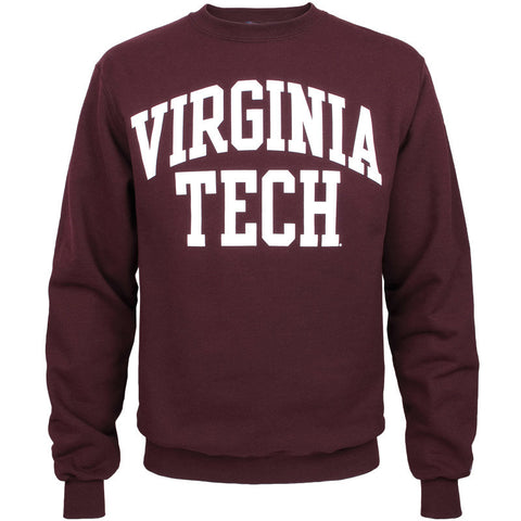 Virginia Tech Authentic Crew Sweatshirt: Maroon by Champion