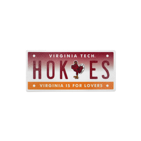 Virginia Tech License Plate Rugged Sticker Decal