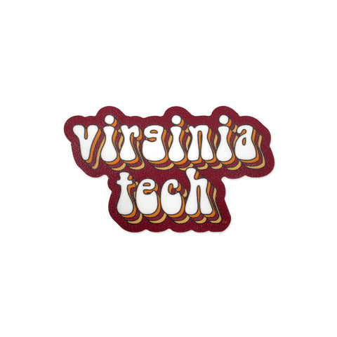 Virginia Tech Bubble Text Rugged Sticker Decal