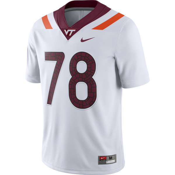 Virginia Tech Replica #78 Football Jersey: White by Nike – Campus Emporium