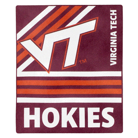 Virginia Tech Raschel Logo Blanket