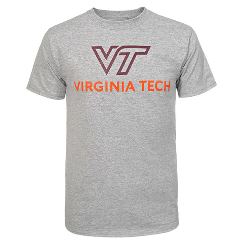 Virginia Tech University Logo T-Shirt: Oxford Gray by Champion