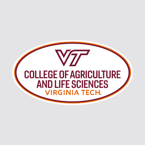 Virginia Tech College of Agriculture and Life Sciences Oval Decal